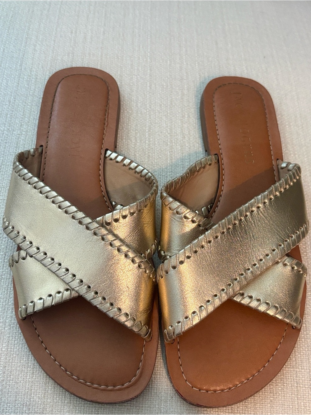 Jack Rogers Gold Sandals